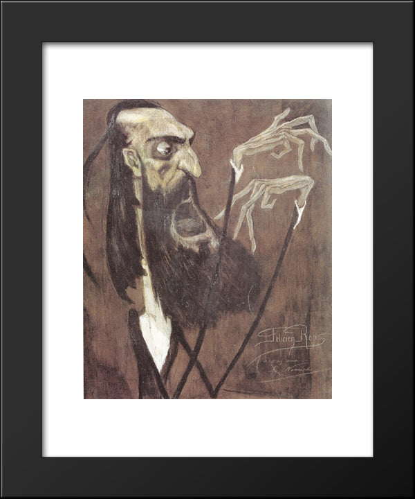 Louis Nameche 20x24 Black Modern Wood Framed Art Print Poster by Rops, Felicien