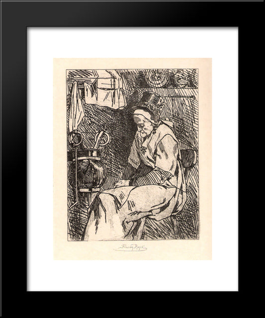 My Aunt Johanna 20x24 Black Modern Wood Framed Art Print Poster by Rops, Felicien