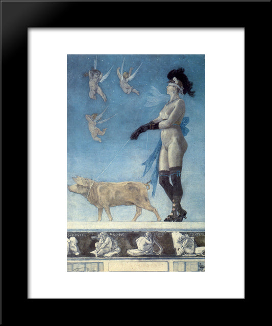 Pornocrates 20x24 Black Modern Wood Framed Art Print Poster by Rops, Felicien