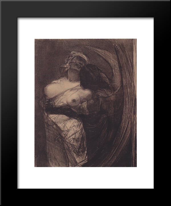 The Cold Devils 20x24 Black Modern Wood Framed Art Print Poster by Rops, Felicien