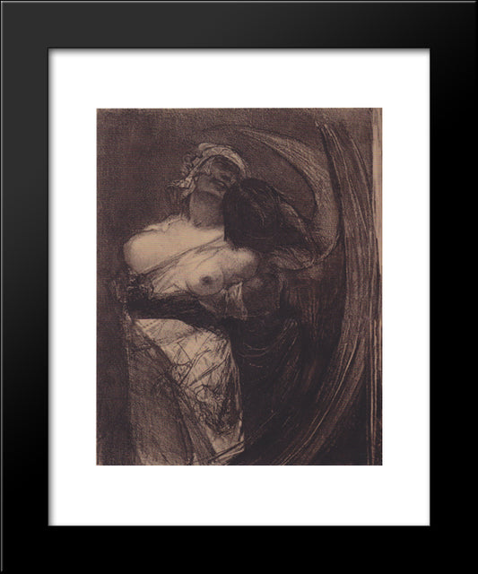 The Cold Devils 20x24 Black Modern Wood Framed Art Print Poster by Rops, Felicien