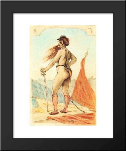 The Social Revolution 20x24 Black Modern Wood Framed Art Print Poster by Rops, Felicien