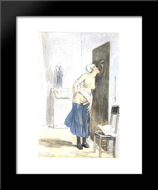 The Trifles Of The Door 20x24 Black Modern Wood Framed Art Print Poster by Rops, Felicien