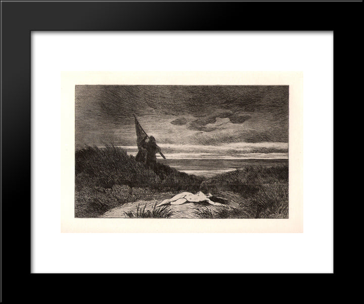 The Werwolf 20x24 Black Modern Wood Framed Art Print Poster by Rops, Felicien