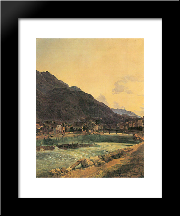 Bad Ischl 20x24 Black Modern Wood Framed Art Print Poster by Waldmuller, Ferdinand Georg