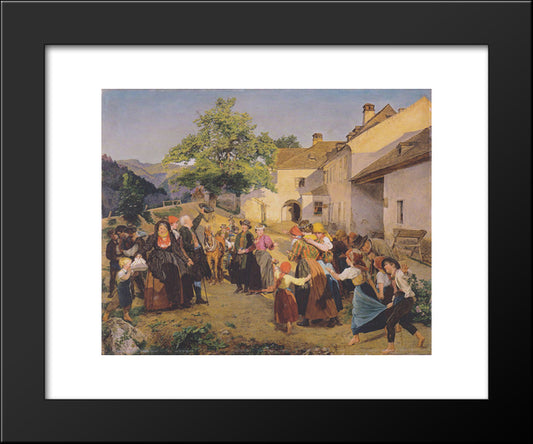 Farewell To The Bride 20x24 Black Modern Wood Framed Art Print Poster by Waldmuller, Ferdinand Georg