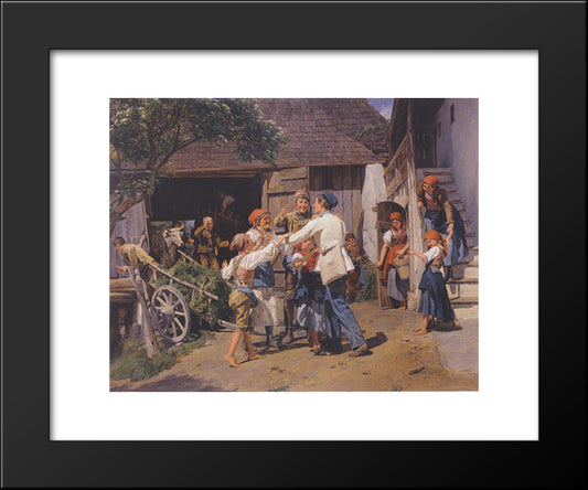 Homecoming Into The Fathers House 20x24 Black Modern Wood Framed Art Print Poster by Waldmuller, Ferdinand Georg