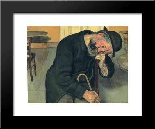 A Troubled Soul 20x24 Black Modern Wood Framed Art Print Poster by Hodler, Ferdinand