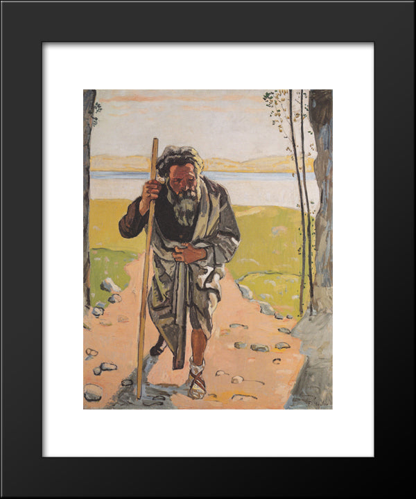 Ahasver 20x24 Black Modern Wood Framed Art Print Poster by Hodler, Ferdinand