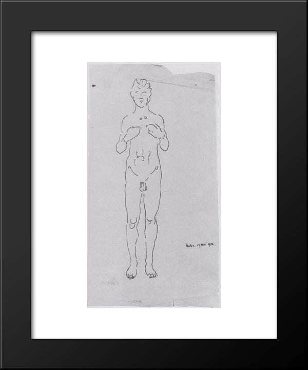 Character Study 20x24 Black Modern Wood Framed Art Print Poster by Hodler, Ferdinand