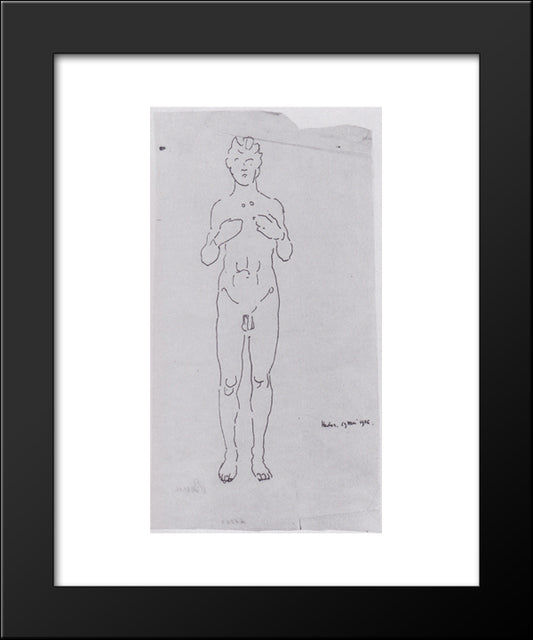 Character Study 20x24 Black Modern Wood Framed Art Print Poster by Hodler, Ferdinand