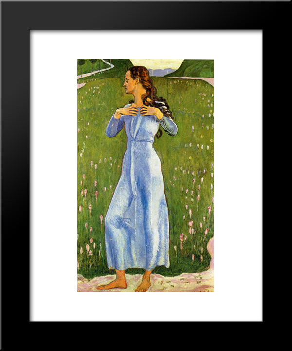 Emotion 20x24 Black Modern Wood Framed Art Print Poster by Hodler, Ferdinand