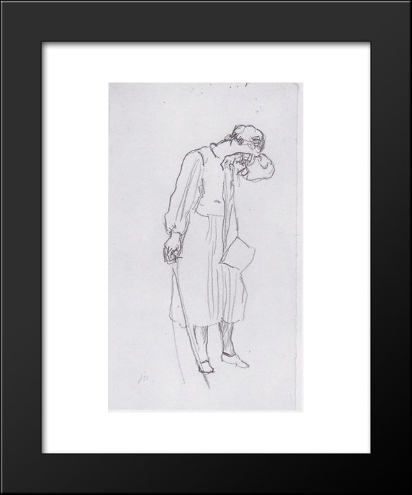 Farewell Participating Female Figure 20x24 Black Modern Wood Framed Art Print Poster by Hodler, Ferdinand