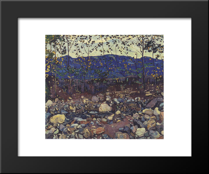 Forest Brook At Leissingen 20x24 Black Modern Wood Framed Art Print Poster by Hodler, Ferdinand