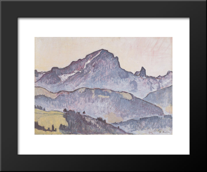 From Le Grand Muveran Villars 20x24 Black Modern Wood Framed Art Print Poster by Hodler, Ferdinand