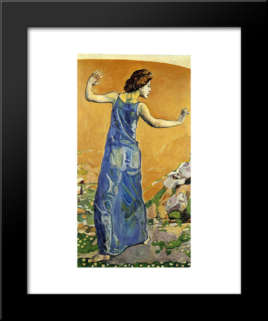 Joyous Woman 20x24 Black Modern Wood Framed Art Print Poster by Hodler, Ferdinand