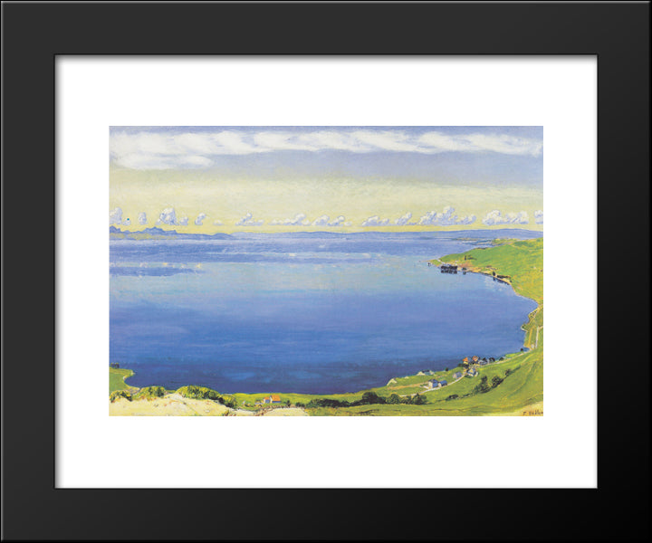 Lake Geneva From Chexbres 20x24 Black Modern Wood Framed Art Print Poster by Hodler, Ferdinand