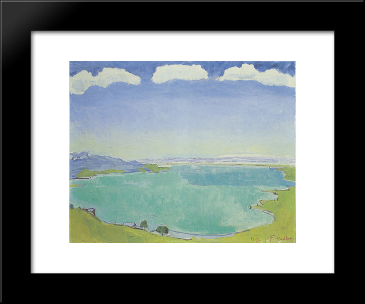 Lake Geneva From The Caux 20x24 Black Modern Wood Framed Art Print Poster by Hodler, Ferdinand