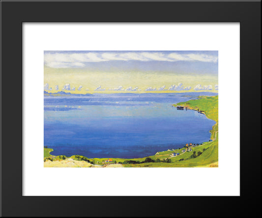 Lake Geneva In Chexbres 20x24 Black Modern Wood Framed Art Print Poster by Hodler, Ferdinand