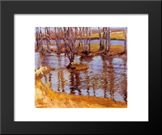 Krajobraz 20x24 Black Modern Wood Framed Art Print Poster by Ruszczyc, Ferdynand