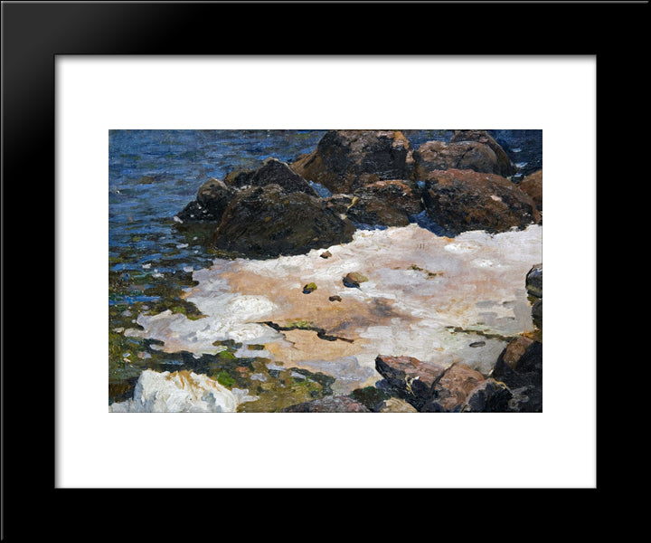 Krym - Brzeg Morza 20x24 Black Modern Wood Framed Art Print Poster by Ruszczyc, Ferdynand