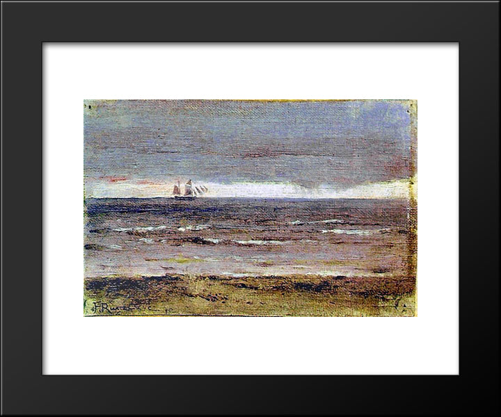Pejzaz Morski 20x24 Black Modern Wood Framed Art Print Poster by Ruszczyc, Ferdynand