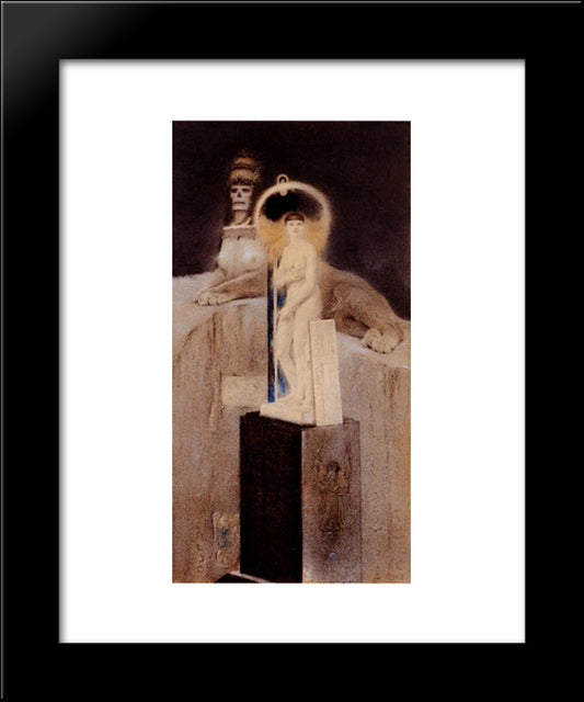 After Josephin Peladan, The Supreme Vice 20x24 Black Modern Wood Framed Art Print Poster by Khnopff, Fernand