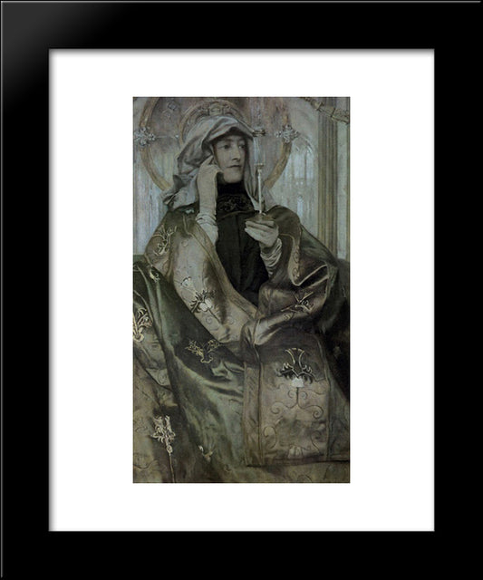 Incens 20x24 Black Modern Wood Framed Art Print Poster by Khnopff, Fernand