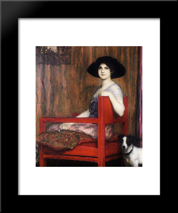 Mary Von Stuck 20x24 Black Modern Wood Framed Art Print Poster by Khnopff, Fernand