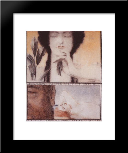 Paganism 20x24 Black Modern Wood Framed Art Print Poster by Khnopff, Fernand