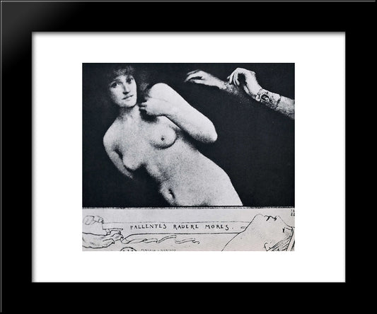 Pallentes Radere Mores 20x24 Black Modern Wood Framed Art Print Poster by Khnopff, Fernand