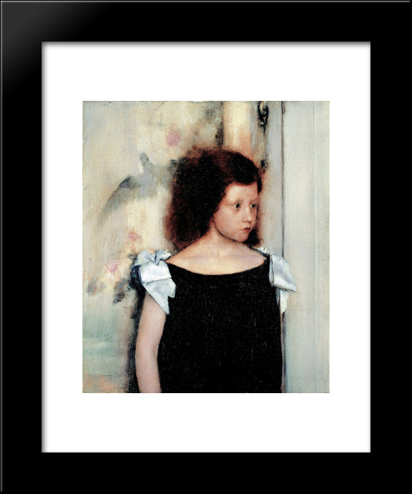 Portrait Of Gabrielle Braun 20x24 Black Modern Wood Framed Art Print Poster by Khnopff, Fernand