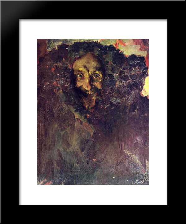 Portrait Of Sculptor Vladimir Beklemishev 20x24 Black Modern Wood Framed Art Print Poster by Malyavin, Filipp