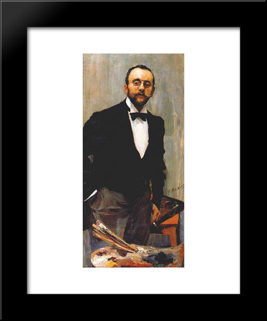 The Artist Igor Grabar 20x24 Black Modern Wood Framed Art Print Poster by Malyavin, Filipp