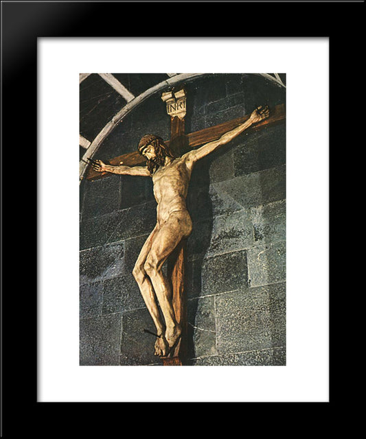 Crucifixion 20x24 Black Modern Wood Framed Art Print Poster by Brunelleschi, Filippo