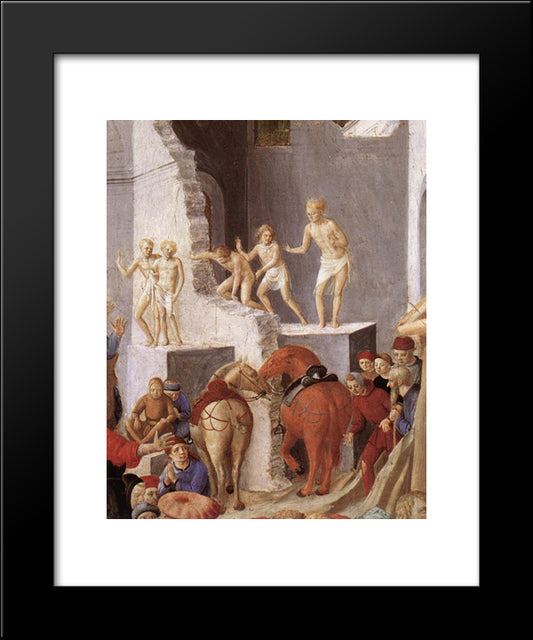 Adoration Of The Magi (Detail) 20x24 Black Modern Wood Framed Art Print Poster by Lippi, Filippo