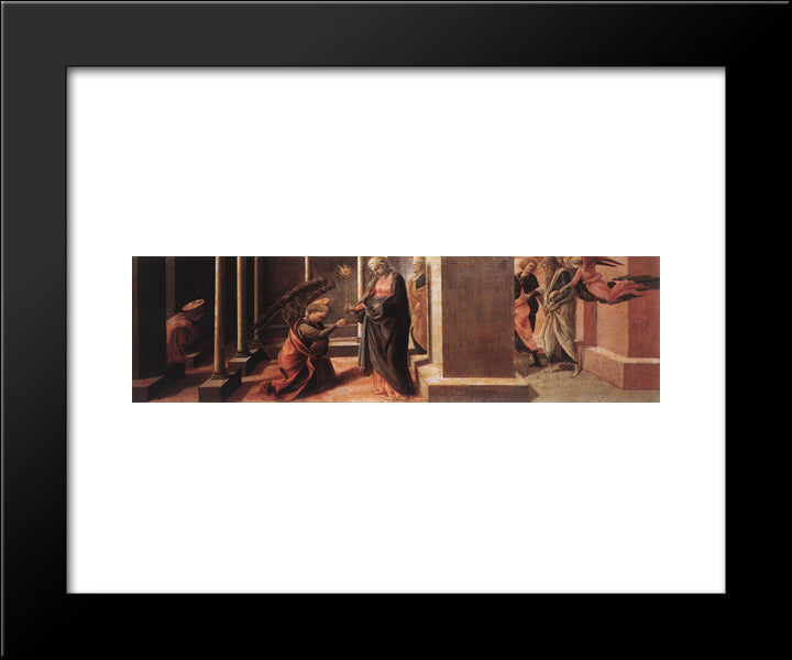 Announcement Of The Death Of The Virgin 20x24 Black Modern Wood Framed Art Print Poster by Lippi, Filippo