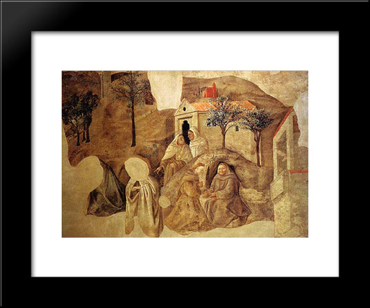 Confirmation Of The Carmelite Rule 20x24 Black Modern Wood Framed Art Print Poster by Lippi, Filippo