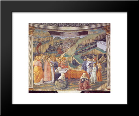 Death Of The Virgin 20x24 Black Modern Wood Framed Art Print Poster by Lippi, Filippo