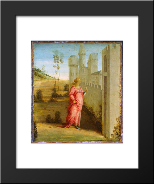 Esther At The Palace Gate 20x24 Black Modern Wood Framed Art Print Poster by Lippi, Filippo