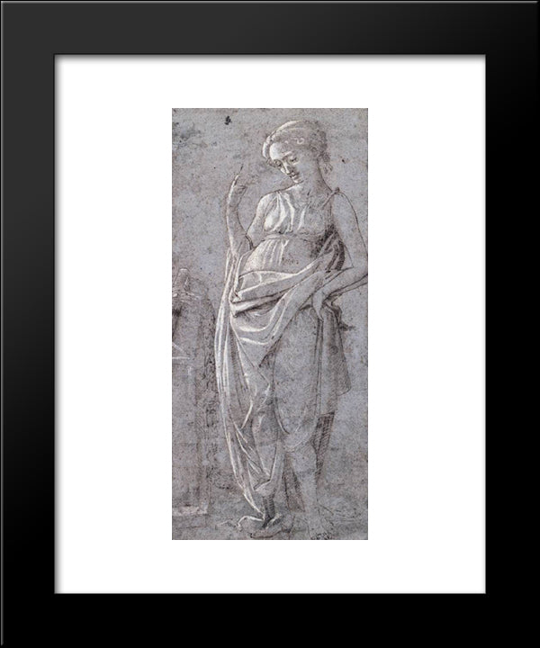 Female Figure 20x24 Black Modern Wood Framed Art Print Poster by Lippi, Filippo