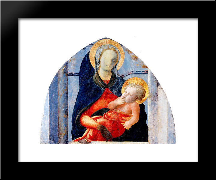 Madonna And Child 20x24 Black Modern Wood Framed Art Print Poster by Lippi, Filippo