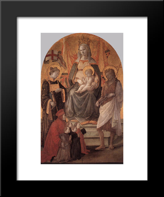 Madonna Del Ceppo 20x24 Black Modern Wood Framed Art Print Poster by Lippi, Filippo