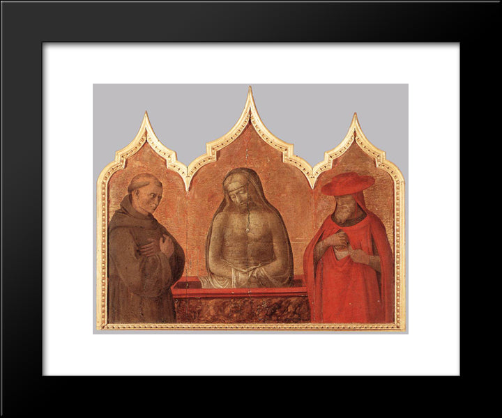 Man Of Sorrows 20x24 Black Modern Wood Framed Art Print Poster by Lippi, Filippo