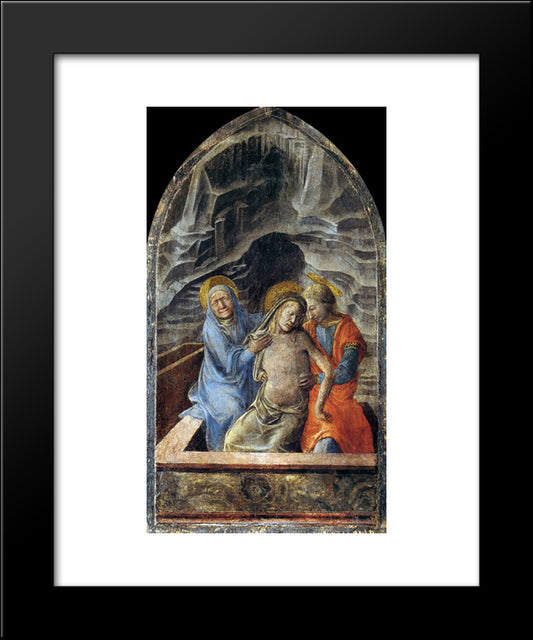 Pieta 20x24 Black Modern Wood Framed Art Print Poster by Lippi, Filippo