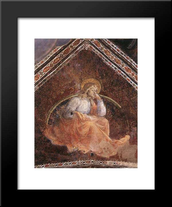 St. Luke The Evangelist 20x24 Black Modern Wood Framed Art Print Poster by Lippi, Filippo