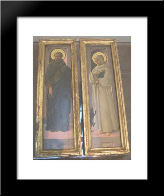 Two Saints 20x24 Black Modern Wood Framed Art Print Poster by Lippi, Filippo