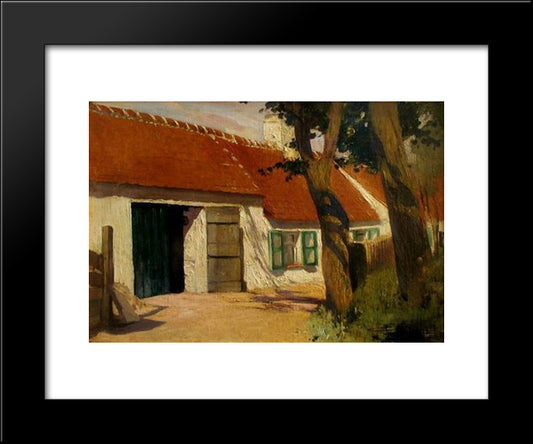 Sunny Farm 20x24 Black Modern Wood Framed Art Print Poster by Baes, Firmin