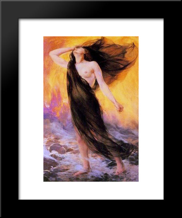 The Death Of Ypres 20x24 Black Modern Wood Framed Art Print Poster by Baes, Firmin