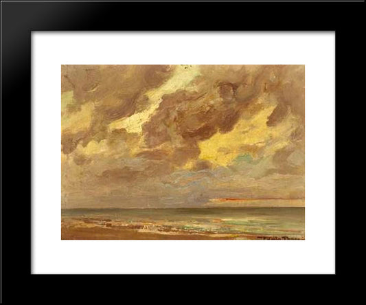 The Sea 20x24 Black Modern Wood Framed Art Print Poster by Baes, Firmin